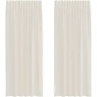 vidaXL Voile Vorhänge mit Stangentaschen 2 Stk. Creme