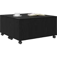 vidaXL Couchtisch Schwarz Eichen-Optik 75 x 75 x 38 cm Holzwerkstoff