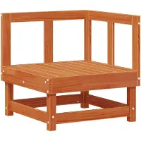 vidaXL Gartenecksofa Massives Kiefernholz Wachsboden Kiefer