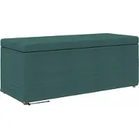 vidaXL Hocker Dunkelgrün 101 x 41 x 40 cm Stoff und Pressholz