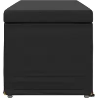 vidaXL Hocker Schwarz 101 x 41 x 40 cm Kunstleder und Engineering Holz
