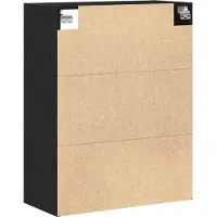 vidaXL Hängender Wandschrank Schwarz Eichen-Optik 69,5 x 32,5 x 90 cm