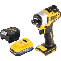 DeWalt DCF 809 E1 Akku Schlagschrauber 18 V 190 Nm 1/4" Brushless + 1x Powerstack Akku 1,7 Ah + Ladegerät