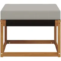 vidaXL Outdoor-Fußhocker Massivholz Akazie und Textilene Stoff Natur