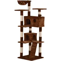Animal-design Kratzbaum MAX Kletterturm für Katzen Katzenbaum ca. 150 cm Höhe beige braun, Farbe:beige