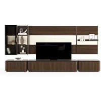 Xl Moebel Gmbh Modern Braun TV-Wand Funktional Wohnwand Fernsehwand Wohnzimmer Möbel