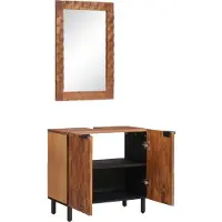 vidaXL Badezimmer Sets 2 pcs Akazie Braun Winish Massivholz Mango