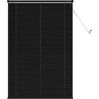 vidaXL Venetianer Jalousie Schwarz 150 x 90 cm PVC