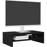 vidaXL Monitorständer Schwarze Eiche 42x24x13 cm Holzwerkstoff