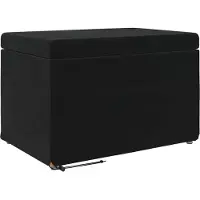 vidaXL Hocker Schwarz 61 x 41 x 40 cm Samt und Engineering Holz