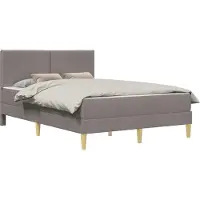 vidaXL Bettrahmen Taupe 140 x 200 cm Polyester