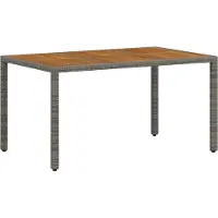 vidaXL Garten Essgruppe 5 Stk. Grau Poly-Rattan