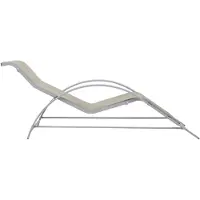 vidaXL Möbel Sonnenliege HOMMIE - Gartenliege - Gartenmöbel - Textilene und Aluminium Creme - 167x60x66 cm Top2465414