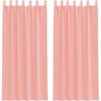 vidaXL Voile Vorhänge mit Schlaufen 2 Stk. Rosa 140x245 cm