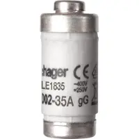 Hager LE1835 Sicherung D02 E18 35A 400V gG
