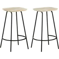 vidaXL Möbel Barhocker 2 Stk. Mango Massivholz - Barhocker 320647