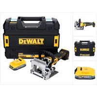DeWalt DCW 682 NT Akku Flachdübelfräse 18 V 102 x 20 mm Brushless + 1x Powerstack Akku 1,7 Ah + TSTAK - ohne Ladegerät