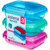 Sistema - Pack 200ml x 3 Lunch Coloured