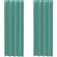vidaXL Voile Vorhänge mit Ösen 2 Stk. Türkis