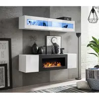 Xl Moebel Gmbh Garnitur Wohnwand Luxus Weiß Hänge Sideboard Wohnzimmer Modern Möbel Set 2 tlg.