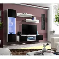 Xl Moebel Gmbh Wohnwand Set 4tlg Designer Einrichtung Wand Regale Wohnzimmer Hänge Vitrine
