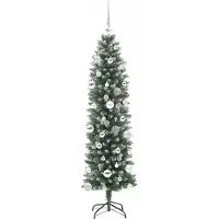vidaXL Merle (mit LEDs und silbernen Bällen)