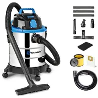 Vacmaster VQ1220SC Nass Trockensauger Industriestaubsauger Staubsauger,Blasfunktion,Trocke & Nass Bodenstaubsauger ohne Beutel 1250W 20L