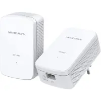 Mercusys AV1000 Gigabit Powerline Starter Kit, 1000 Mbit/s, IEEE 802.3, IEEE 802.3ab, IEEE 802.3u, Gigabit Ethernet, 10,100,1000 Mbit/s, HomePlug AV2, OFDM