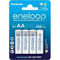 Panasonic BK-3MCDE/4BE, Wiederaufladbarer Akku, AA, 1,2 V, 4 Stück(e), 2000 mAh, Weiß