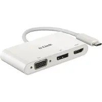 D-Link DUB-V310 USB-C 3-Port Adapter mit HDMI, Displayport, VGA