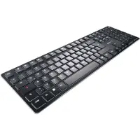 Cherry KW X ULP, Verkabelt & Kabellos, USB + RF Wireless + Bluetooth, Mechanischer Switch, QWERTY, LED, Schwarz