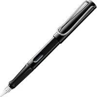 Lamy Safari Füllhalter Modell 019, schwarz, M (mittel), T10-Mine (blau)