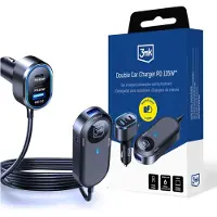 3mk Protection 3mk Doppel-Autoladegerät 135 W PD QC PPS USB-C USB-A - Schwarz