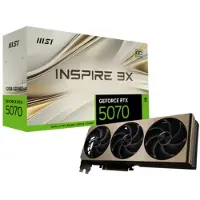 MSI GeForce RTX 5070 12G INSPIRE 3X OC, GeForce RTX 5070, 12 GB, GDDR7, 192 Bit, 7680 x 4320 Pixel, PCI Express 5.0