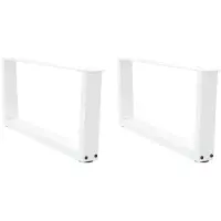 vidaXL Couchtischbeine V-Form 2 Stück Weiß 70x(30-31,3) cm Stahl
