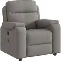 vidaXL Massagesessel Taupe Stoff