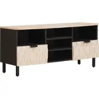 vidaXL TV-Schränk Weiße gewaschene Oberfläche 100 x 33 x 46 cm
