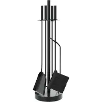 vidaXL 5-teiliges Kaminbesteck-Set 18 x 66 cm Stahl