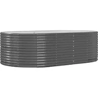 vidaXL Garten-Hochbeet Anthrazit 212 x 140 x 68 cm Verzinkter Stahl