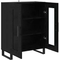 vidaXL Sideboard Schwarz Eichen-Optik 69,5 x 34 x 90 cm Holzwerkstoff