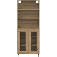 vidaXL Highboard 2 Stk. Artisan-Eiche 69,5 x 32,5 x 180 cm