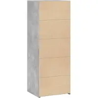 vidaXL Highboard Betongrau 45x41x124 cm Holzwerkstoff