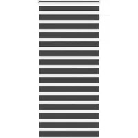 vidaXL Doppelrollo Schwarz 95x230 cm Stoffbreite 90,9 cm Polyester