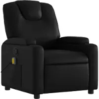 vidaXL Massage-Relaxsessel, Kunstleder, Schwarz