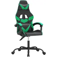 vidaXL Gaming-Stuhl Schwarz und Grün Kunstleder