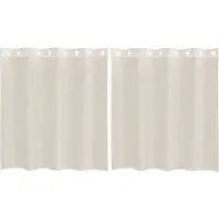 vidaXL Voile Vorhänge mit Ösen 2 Stk. Creme 140x140 cm