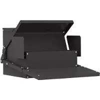 vidaXL Hühnertretfeeder Schwarz 50 x 40 x 29 cm Kaltgewalzter Stahl