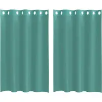 vidaXL Voile Vorhänge mit Ösen 2 Stk. Türkis