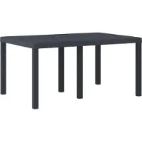 vidaXL Gartentisch Anthrazit 150 x 100 x 73 cm Poly-Rattan