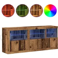 vidaXL LED-Sideboard Altholz 162 x 37 x 67 cm Holzwerkstoff